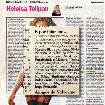 JB Caderno B - Heloisa Tolipan - 03/06/2008 - Norma Suely